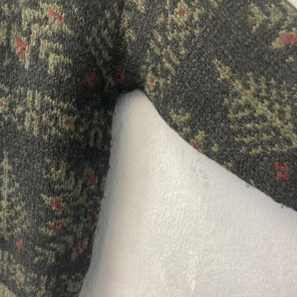 Eddie Bauer Fair Isle Christmas Sweater Mens Medium M Wool Blend Crewneck Knit - Picture 9 of 15